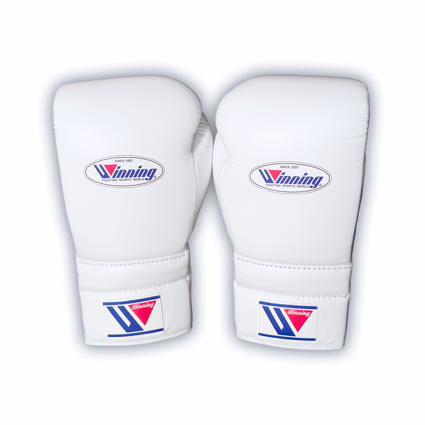 14oz White Winning Lace Up Gloves