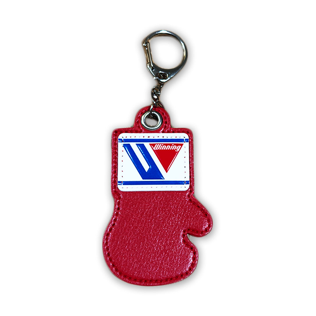 Leather Glove Shape Key Ring Red P-7