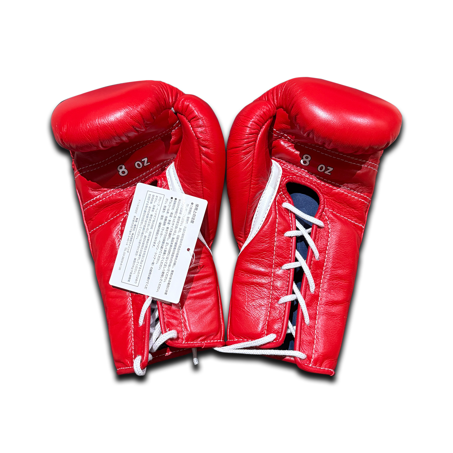 8oz Lace Up Winning Gloves Red MS-200