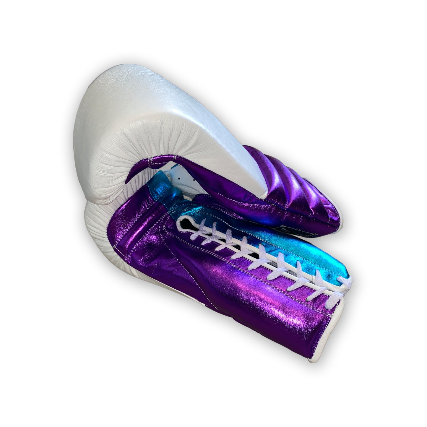 16oz Hernandez White Purple and Blue Gloves