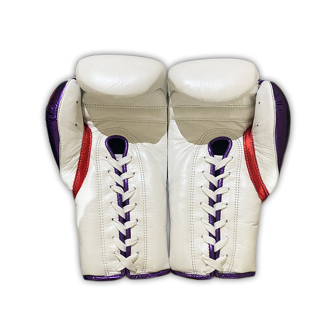 16oz New Sporting Training Gloves 2/b White Red Purple