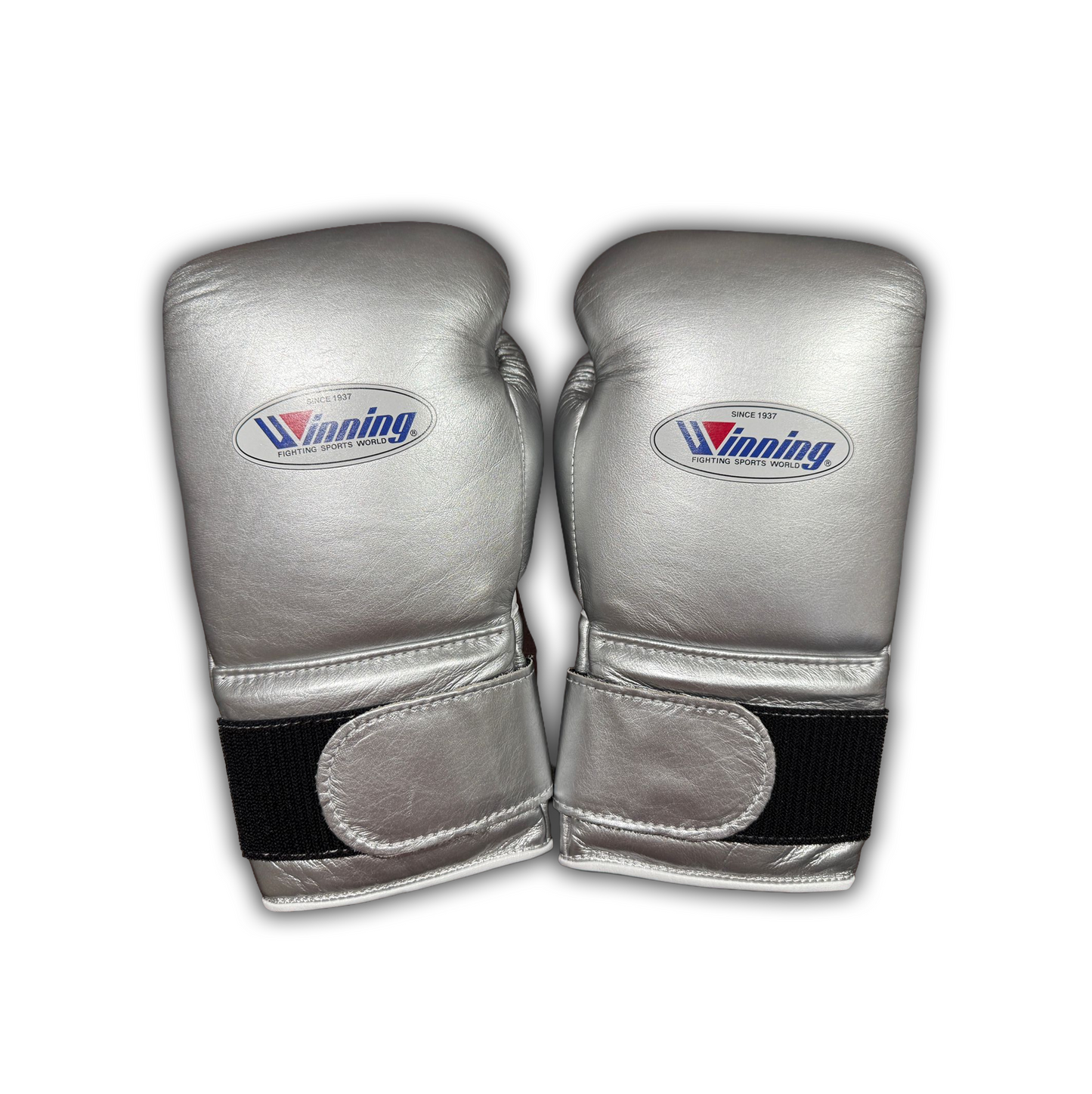 14oz Silver Winning Velcro Gloves