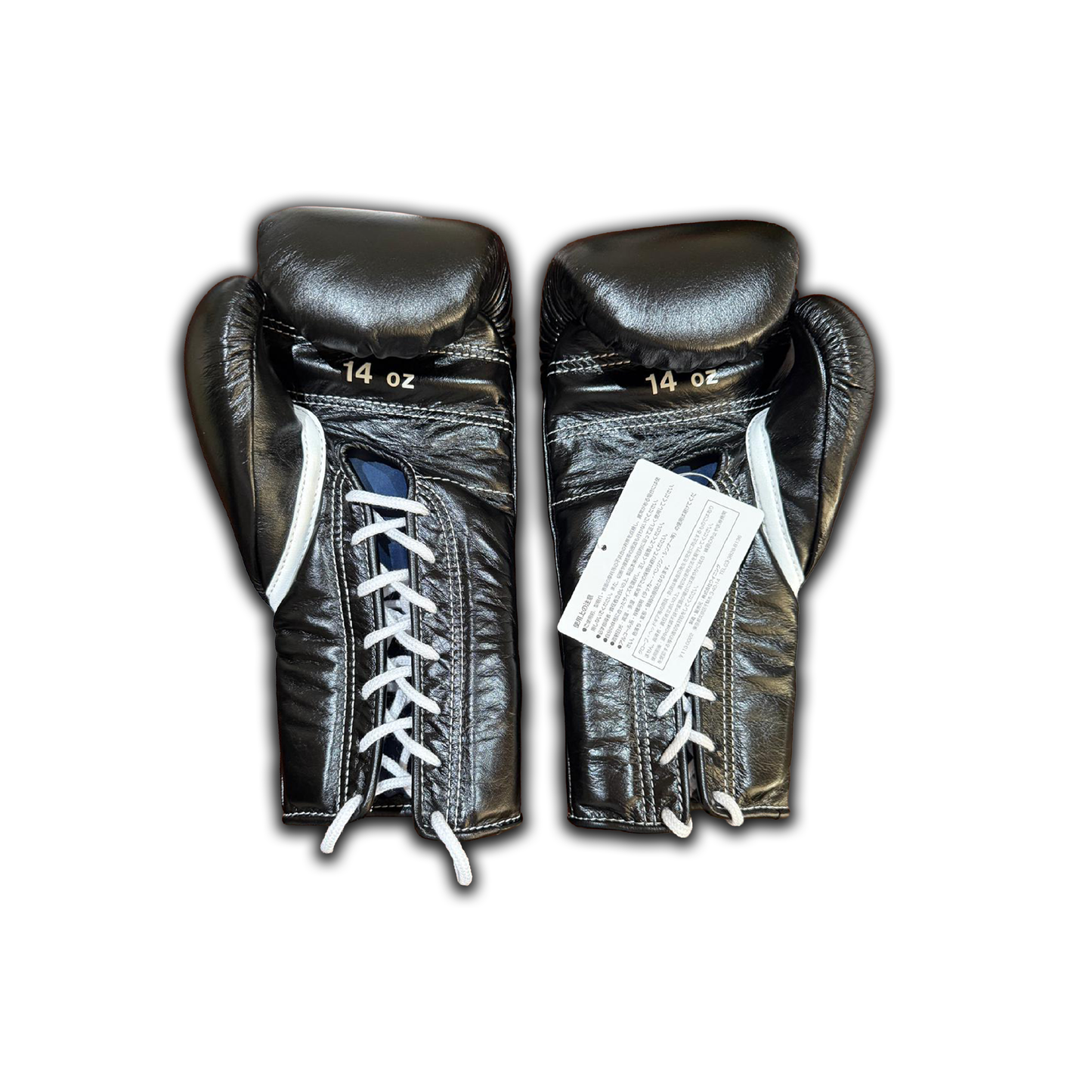 14oz Black Winning Lace Up Gloves