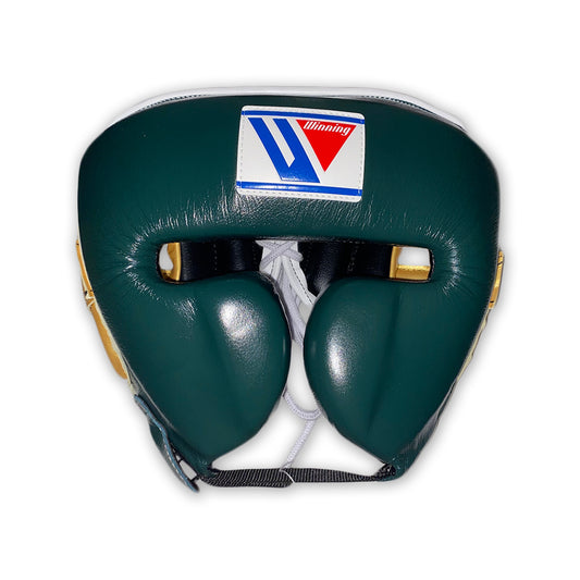 Winning Faceguard Headgear Dark Green Gold CO-FG-2900