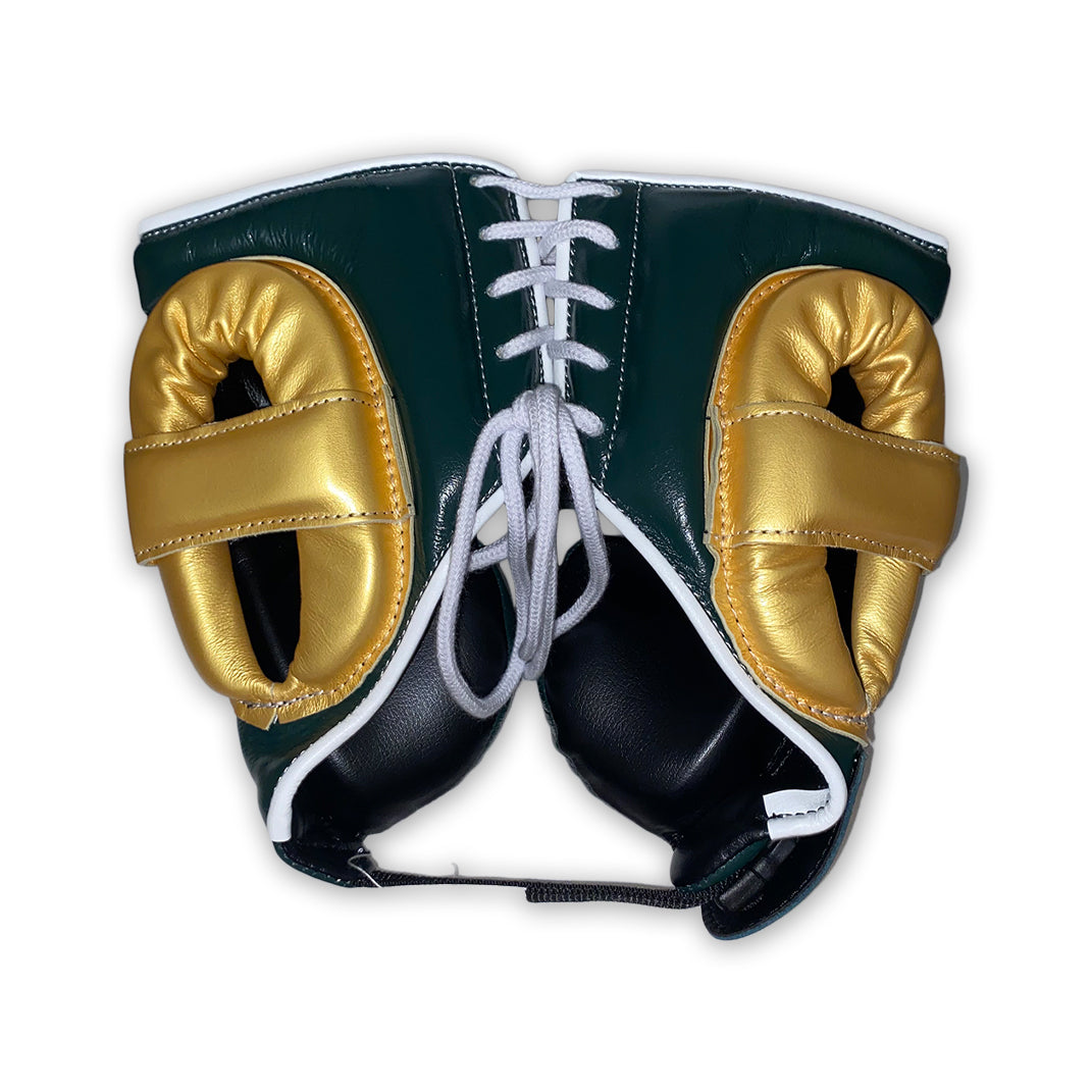 Winning Faceguard Headgear Dark Green Gold CO-FG-2900