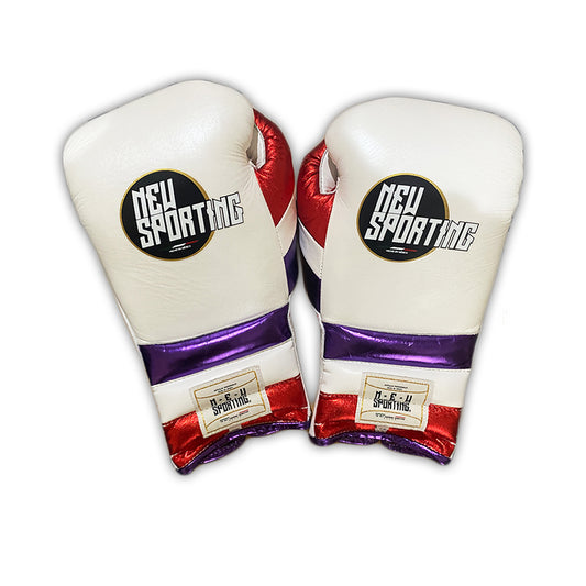 New Sporting Training Gloves 2/b White Red Purple